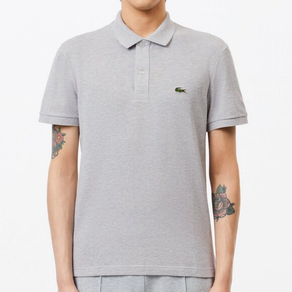 Lacoste Slim Fit Piqué Polo Shirt in Gray Chine Size L - Picture 2 of 12